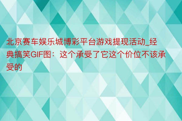 北京赛车娱乐城博彩平台游戏提现活动_经典搞笑GIF图：这个承受了它这个价位不该承受的